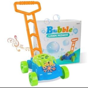 Bubble Lawn Mower Toy - Orange and Green